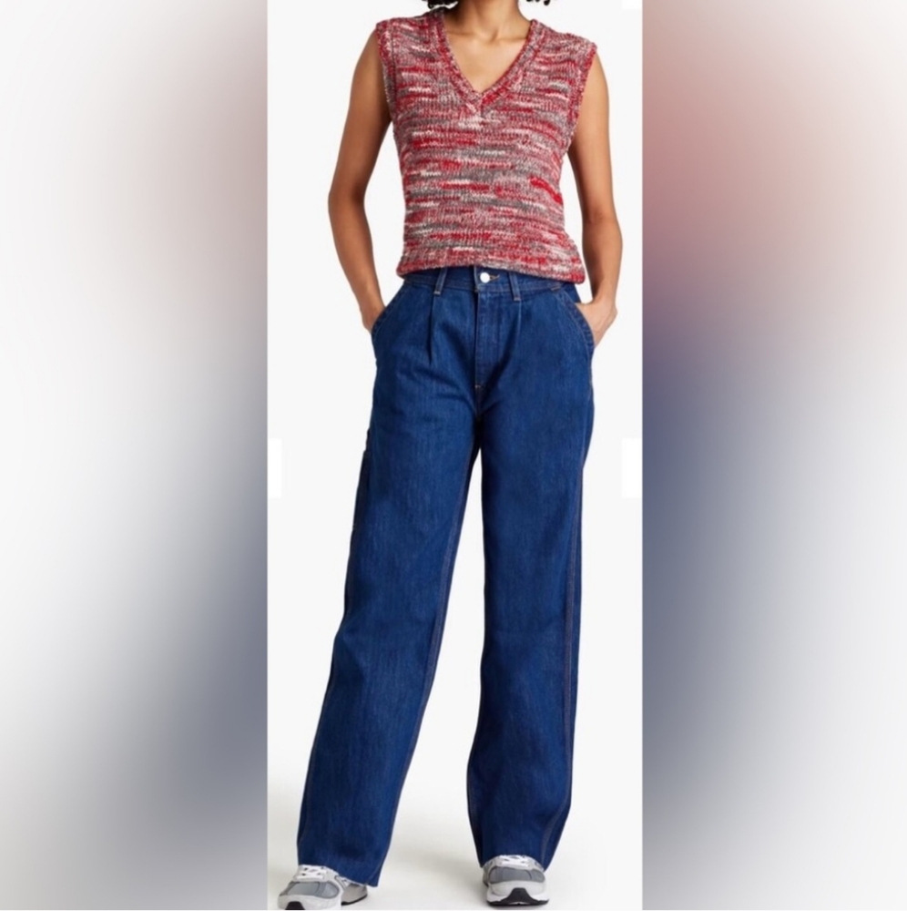 NWT Re/Done Utility Loose Jeans in True Rinse Size 25